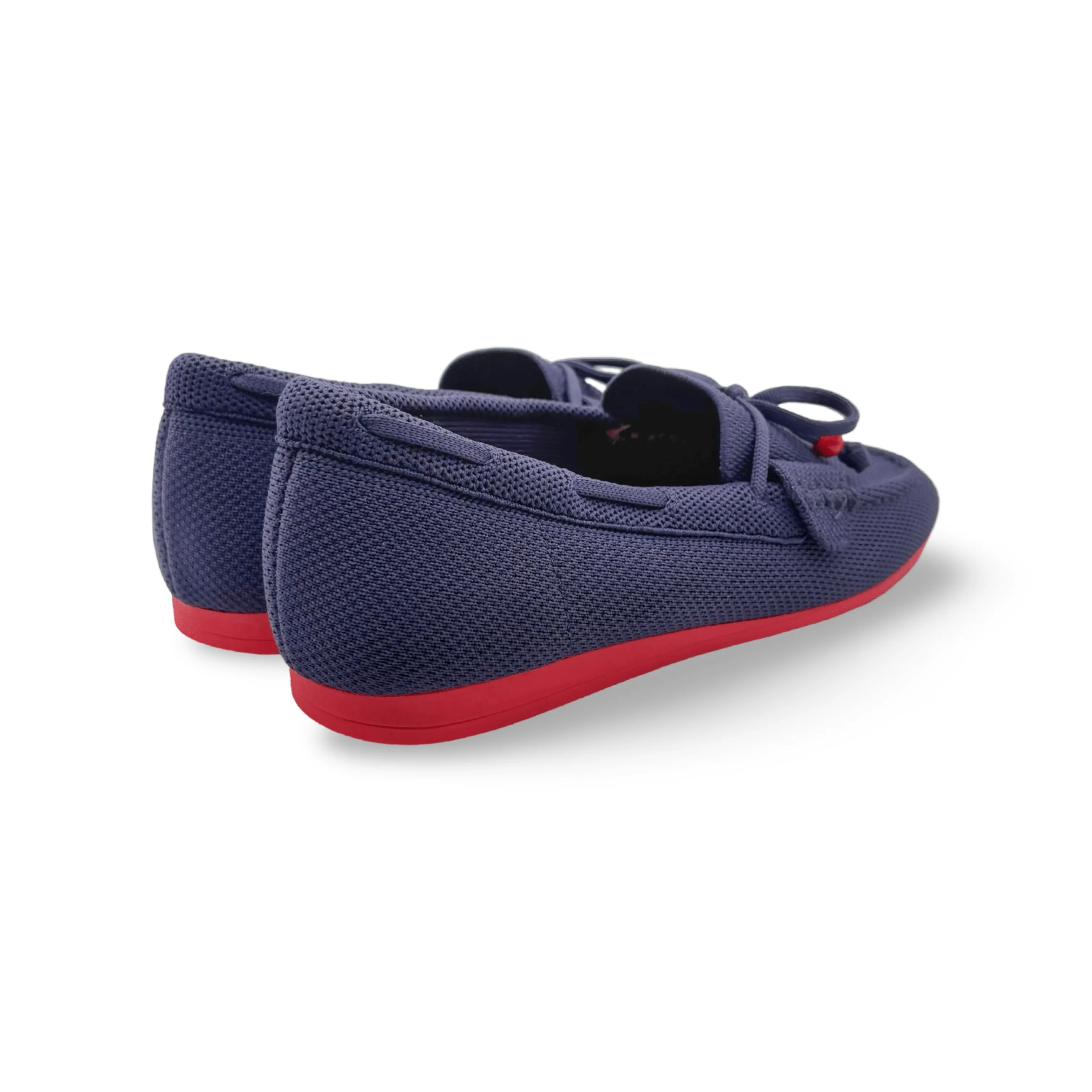 Neve Navy Knit Fabric Loafer