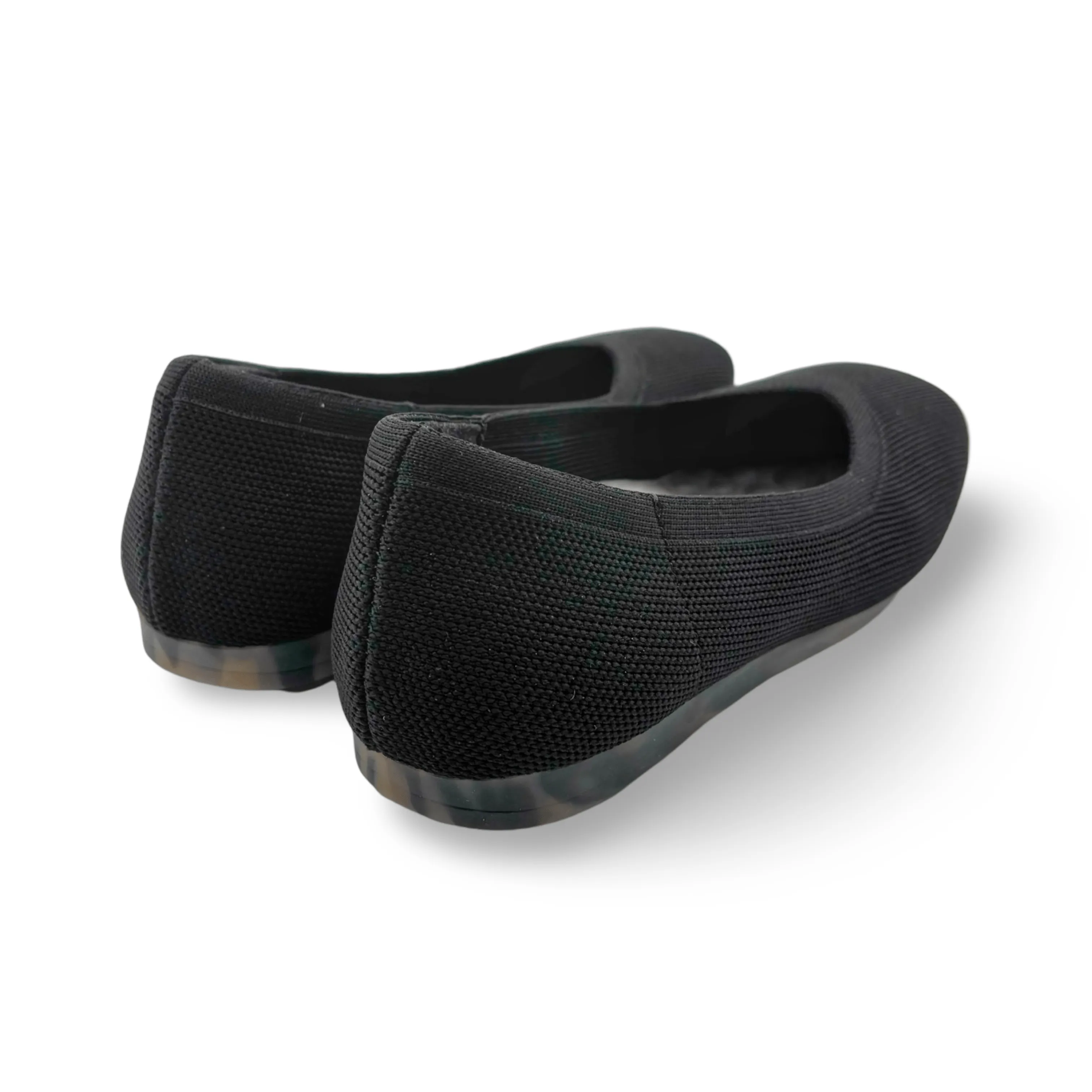 Niki Black Knit Fabric Flat