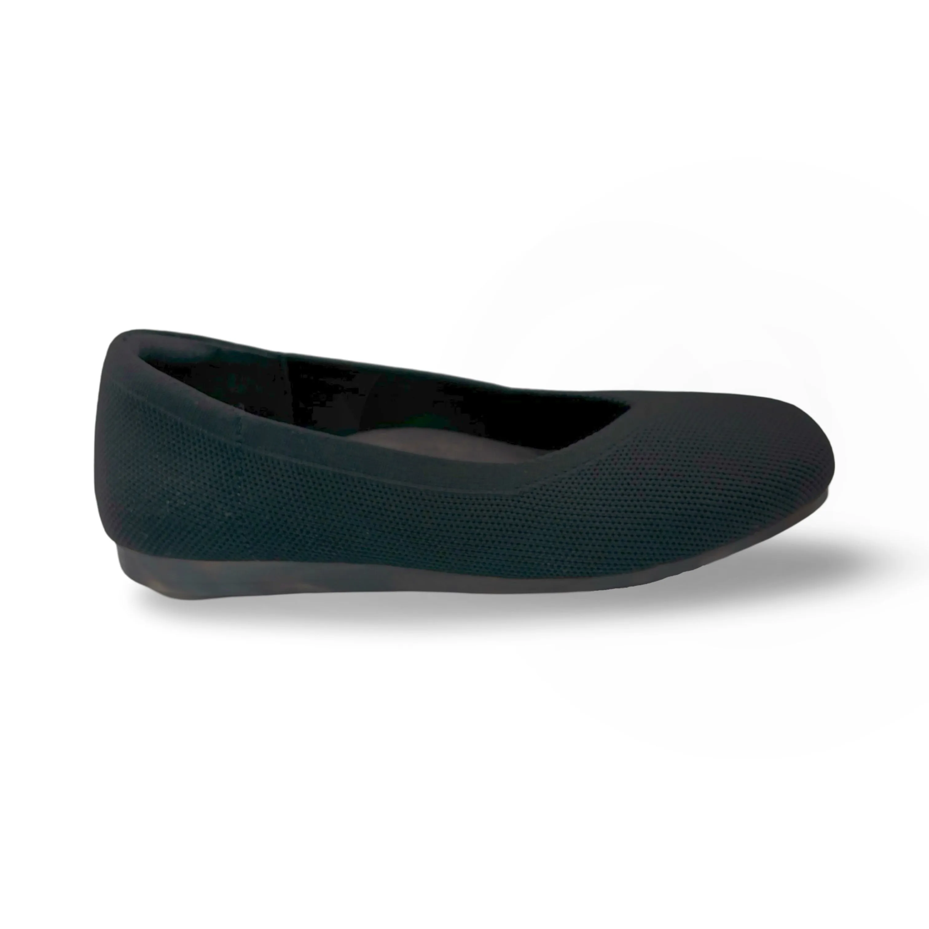 Niki Black Knit Fabric Flat