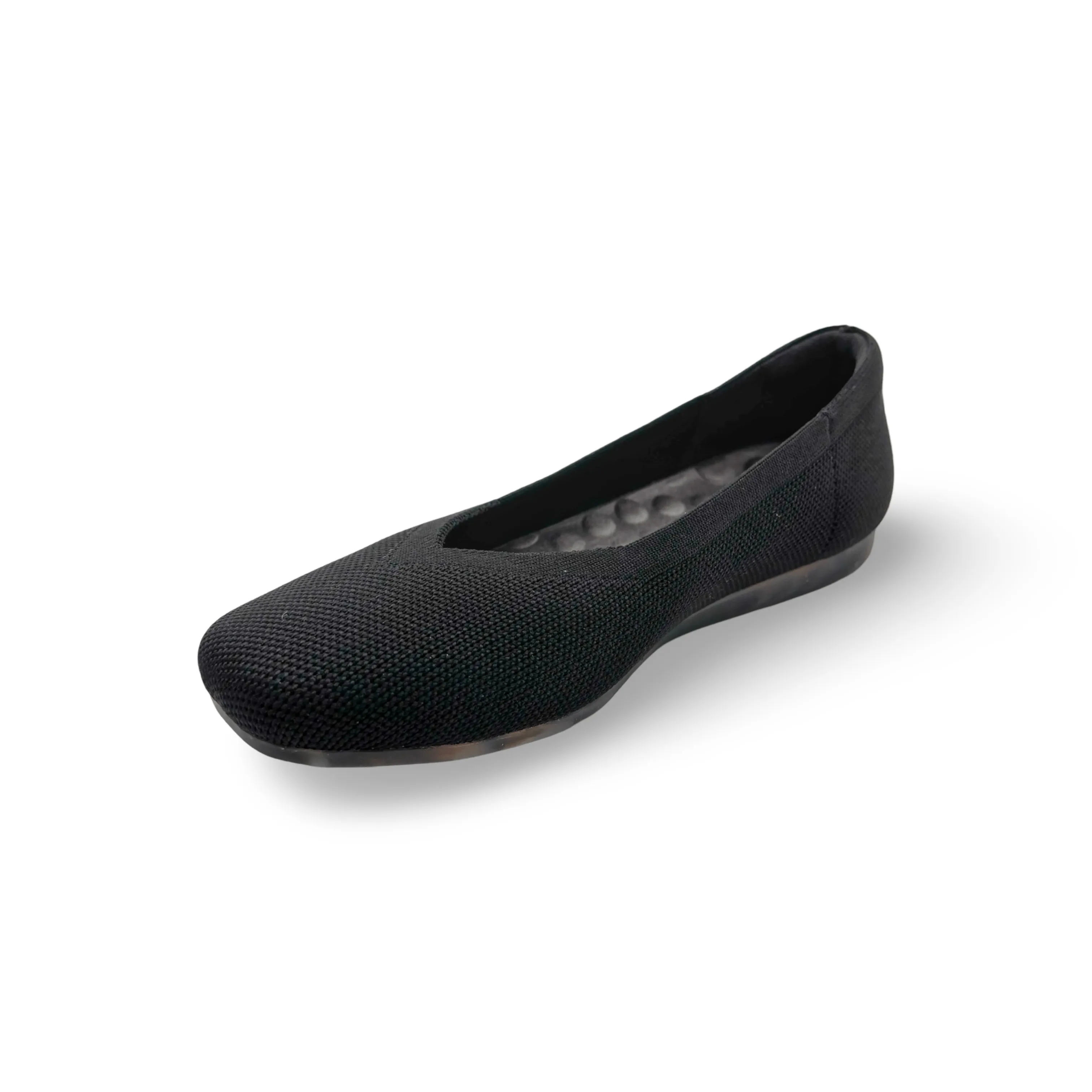 Niki Black Knit Fabric Flat
