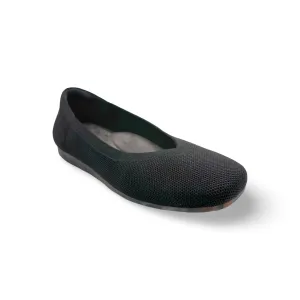 Niki Black Knit Fabric Flat
