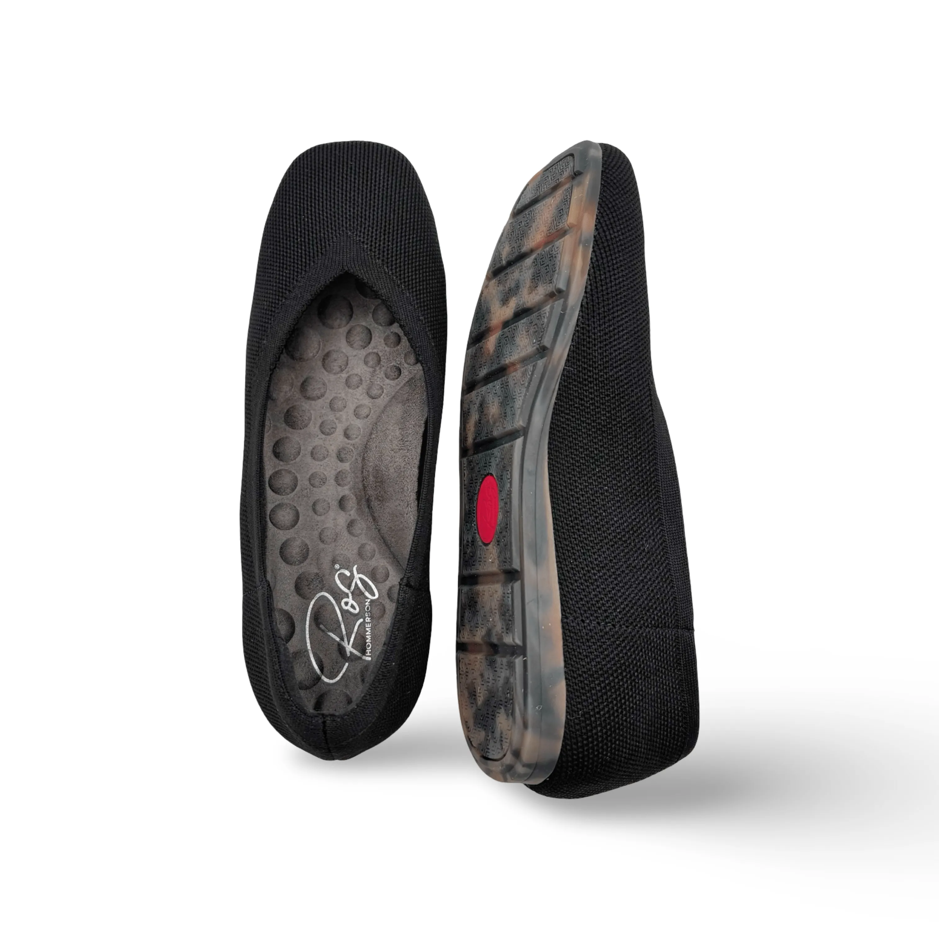 Niki Black Knit Fabric Flat