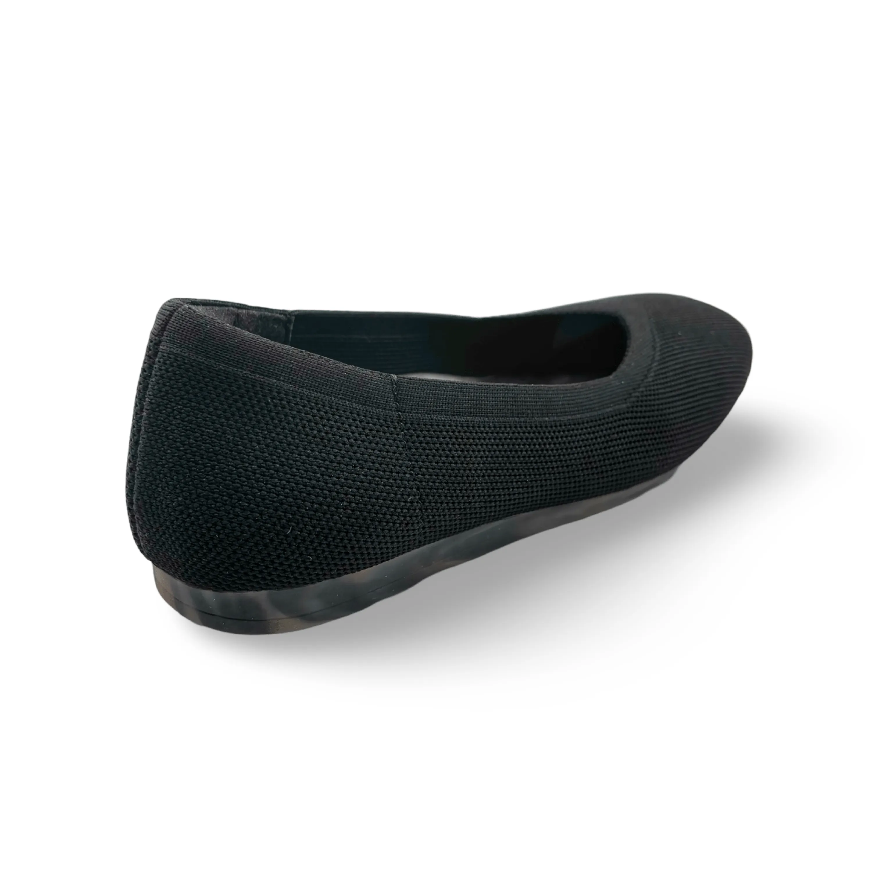 Niki Black Knit Fabric Flat