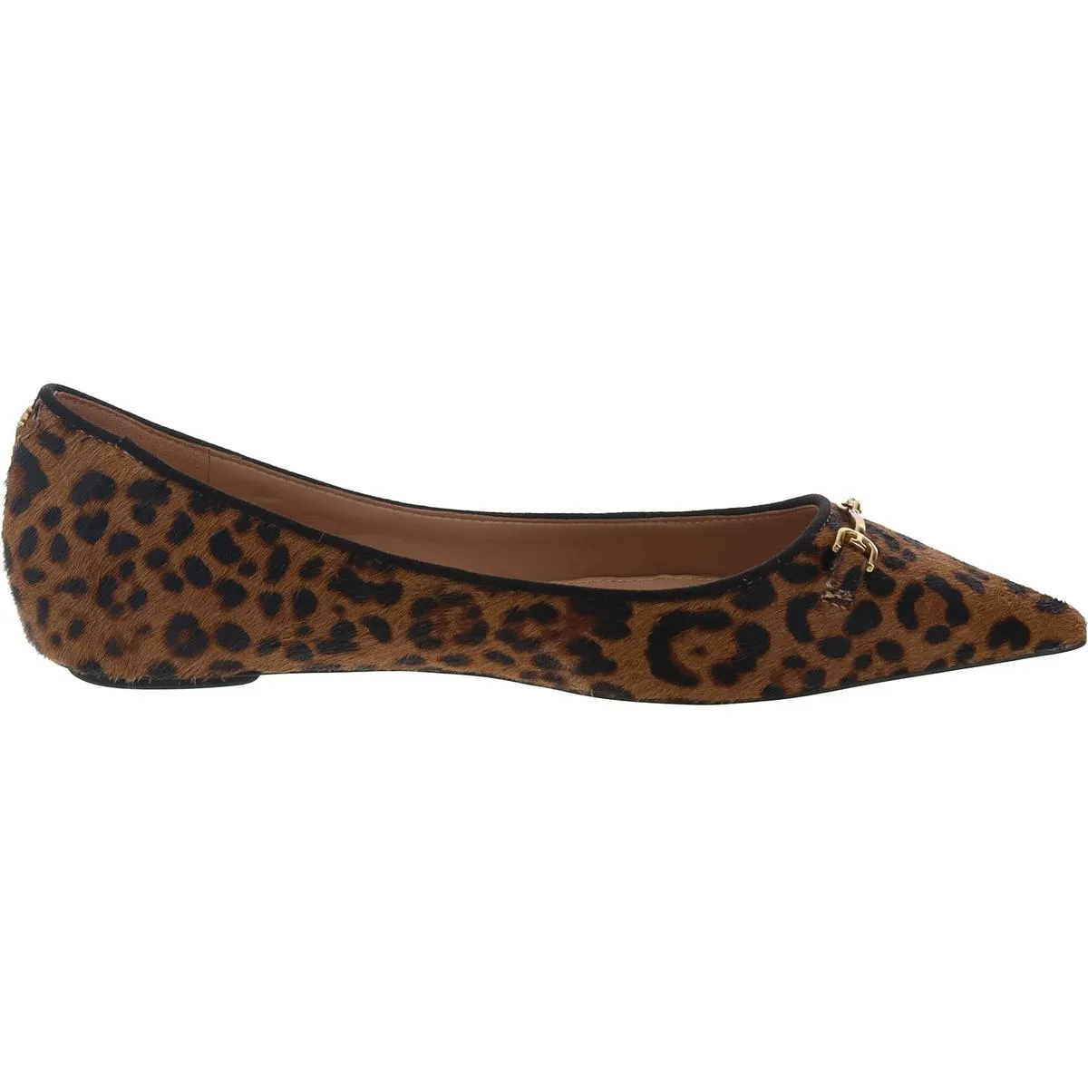 Nori Womens Embellished Calf Hair Ballet Flats
