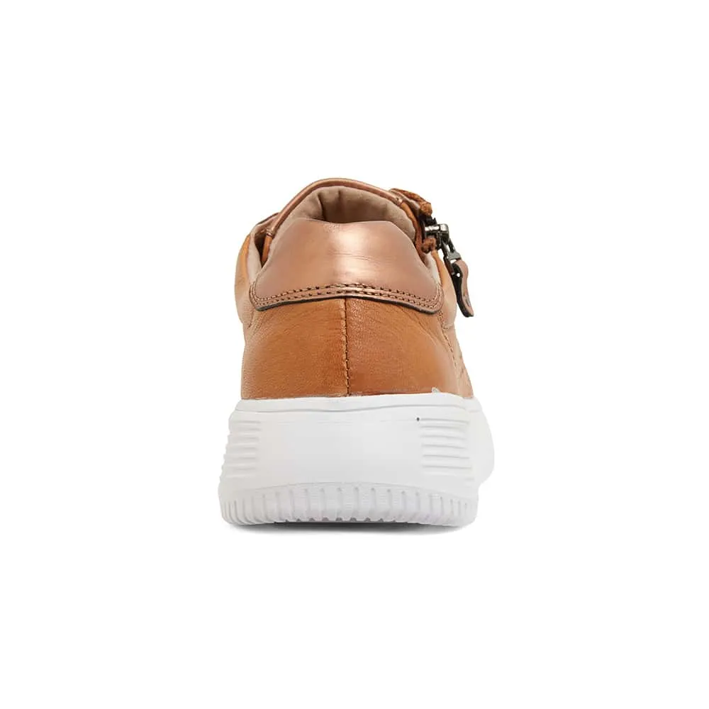 Novella Sneaker in Tan Leather