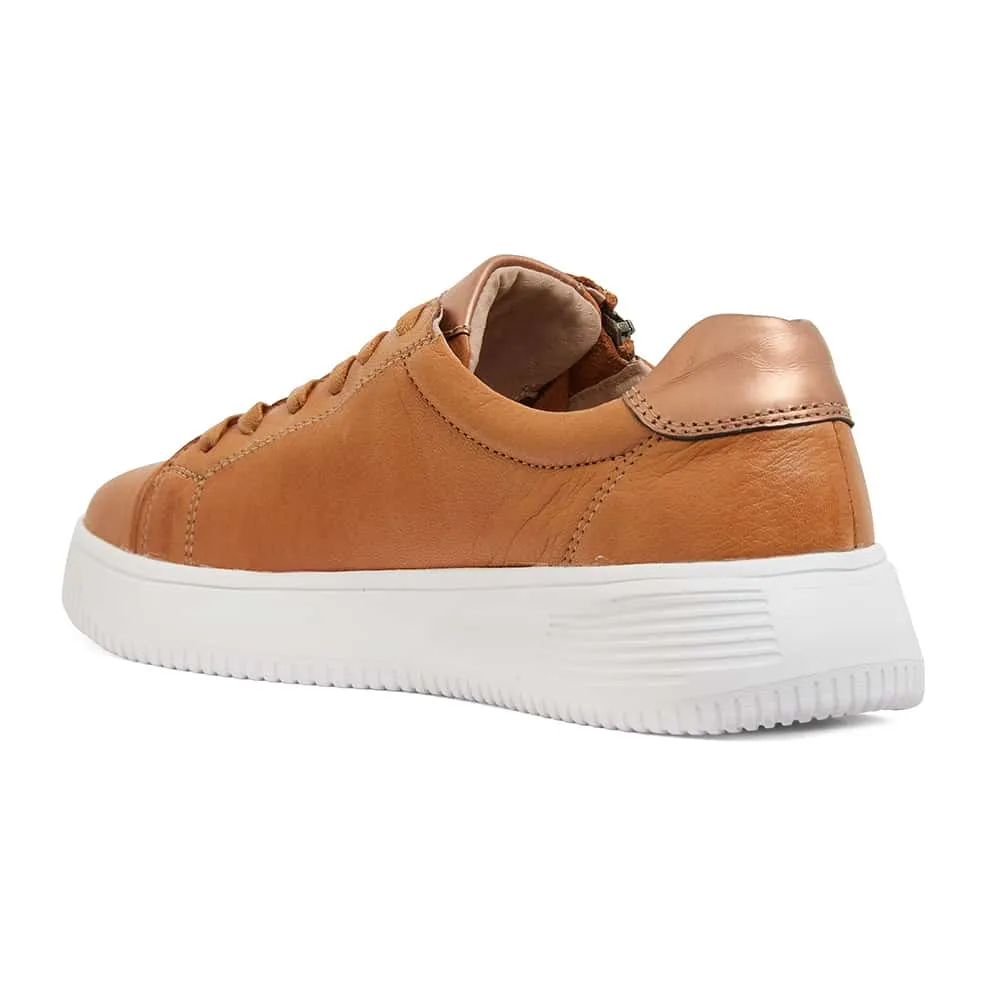 Novella Sneaker in Tan Leather