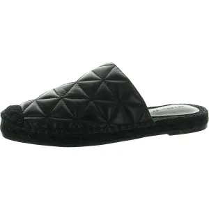Olson Womens Quilted Faux Leather Mules