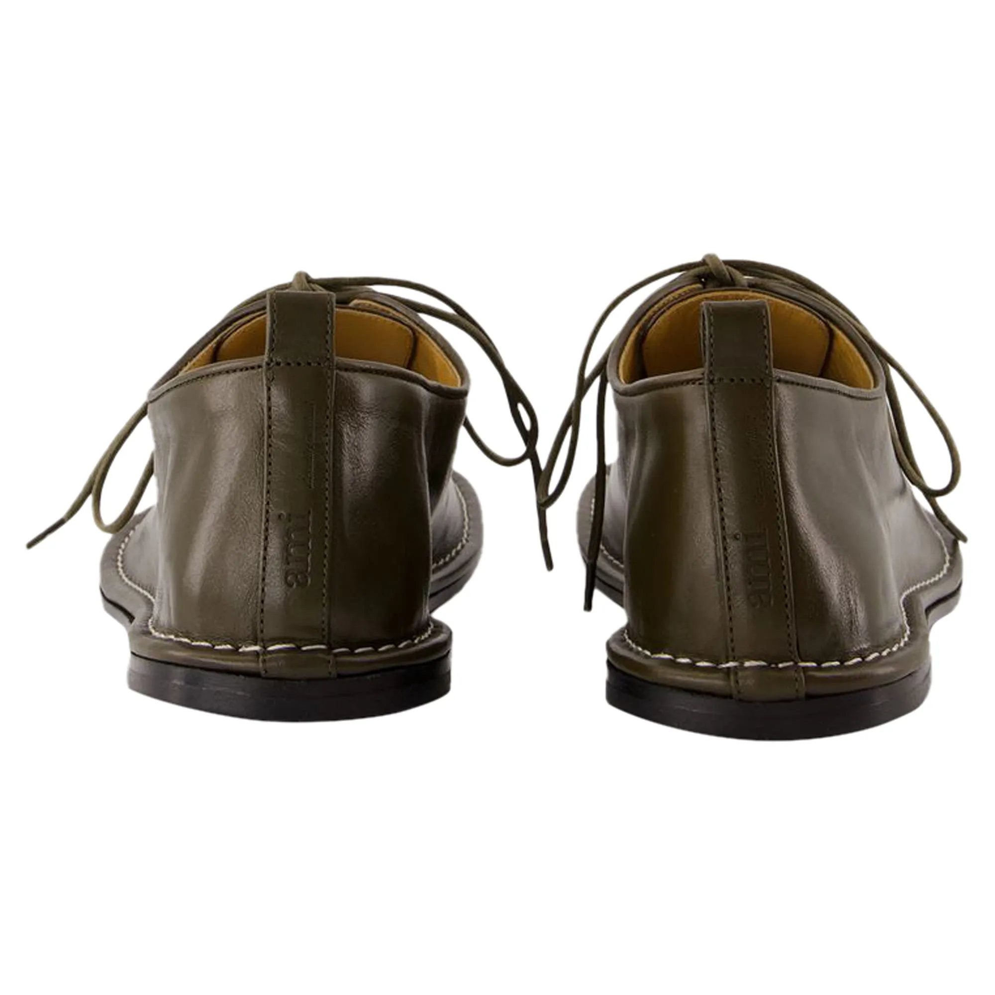 One Cut Shoes Flat Shoes - AMI Paris - Leather - Black
