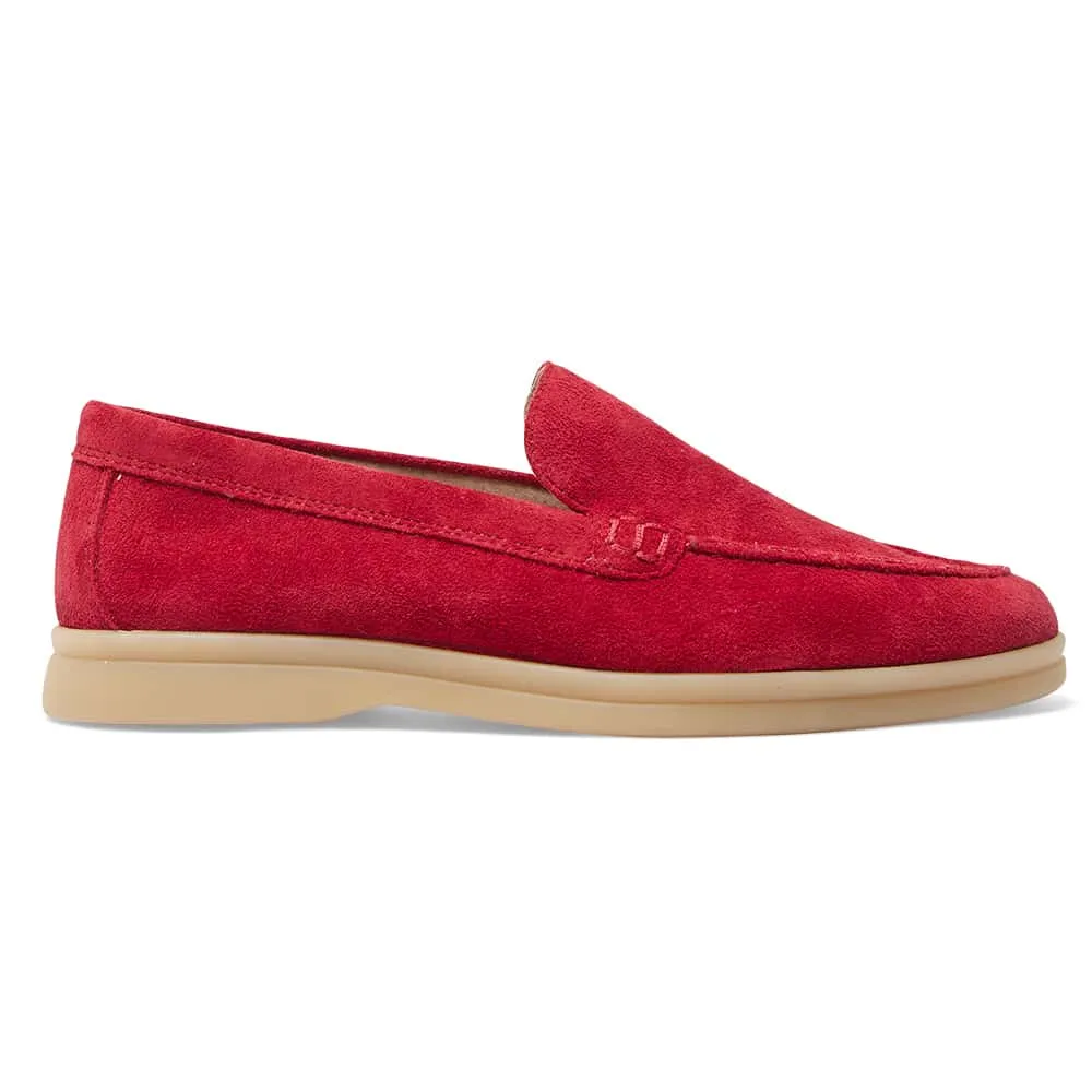 Orlando Loafer in Cherry Suede Leather