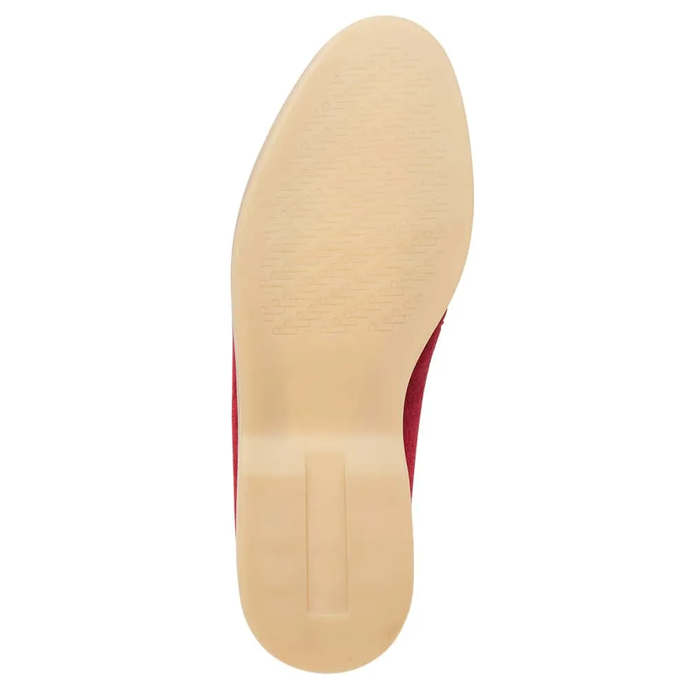 Orlando Loafer in Cherry Suede Leather