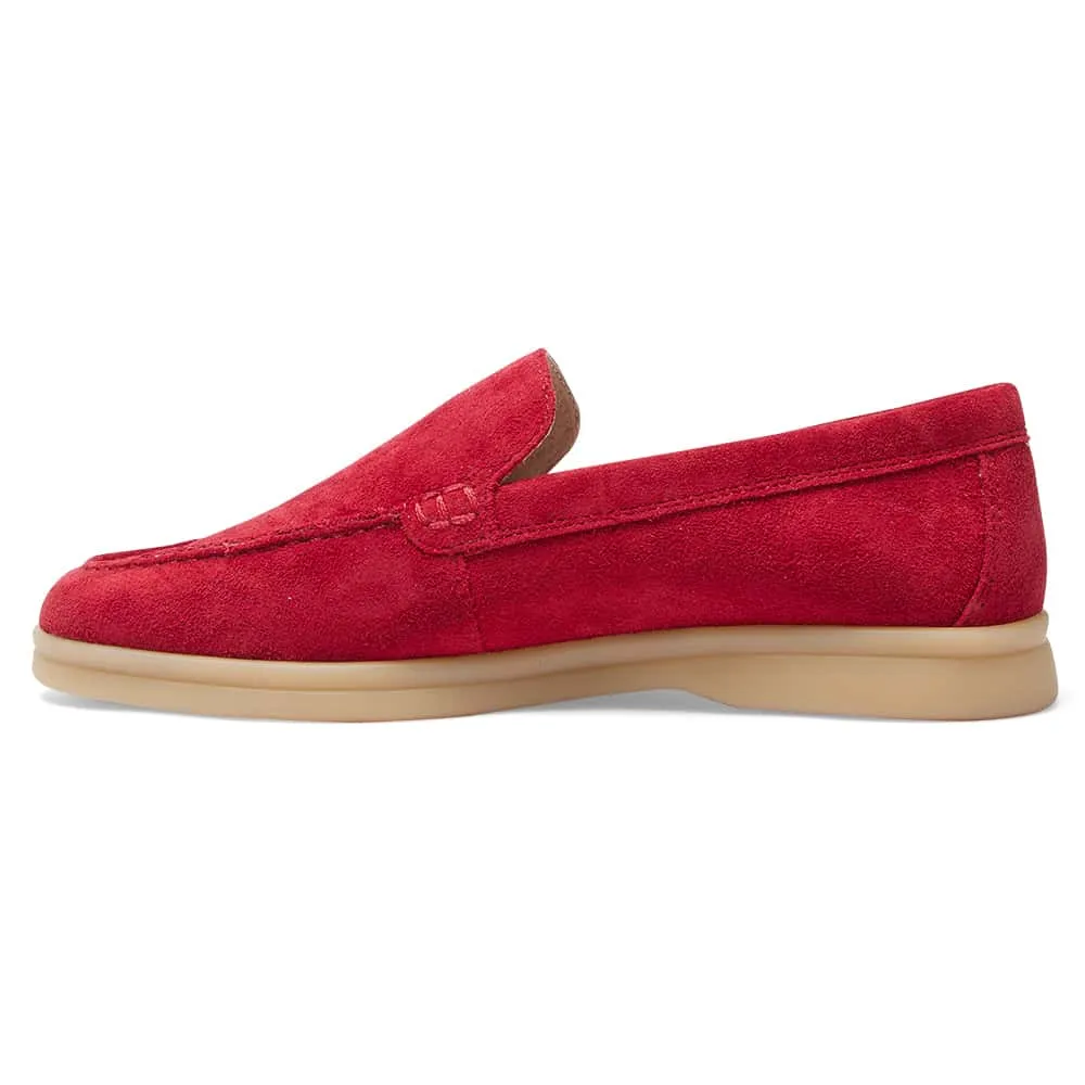 Orlando Loafer in Cherry Suede Leather
