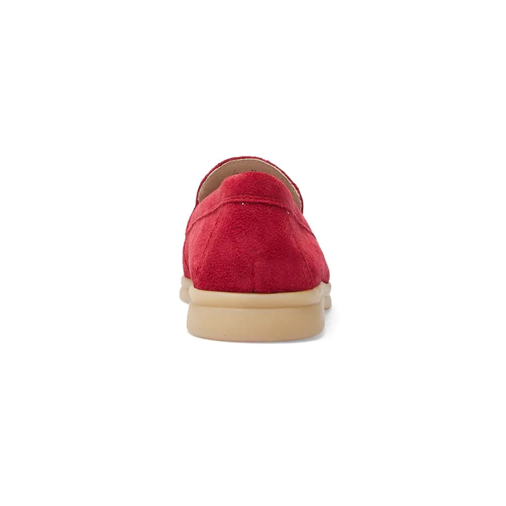 Orlando Loafer in Cherry Suede Leather