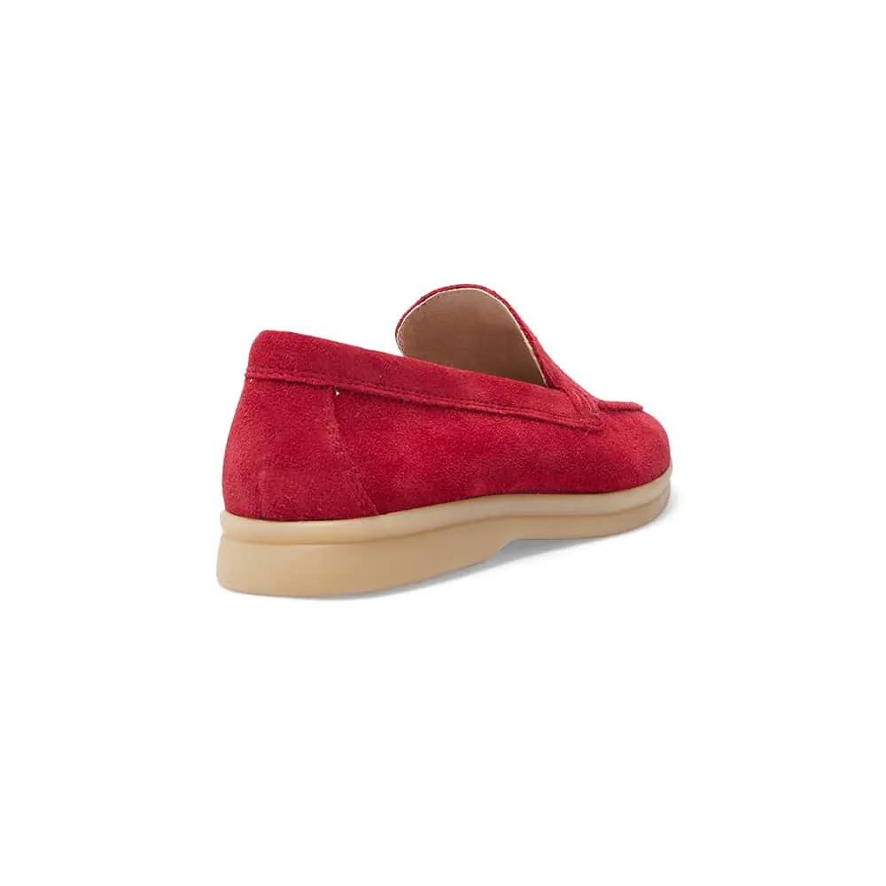 Orlando Loafer in Cherry Suede Leather