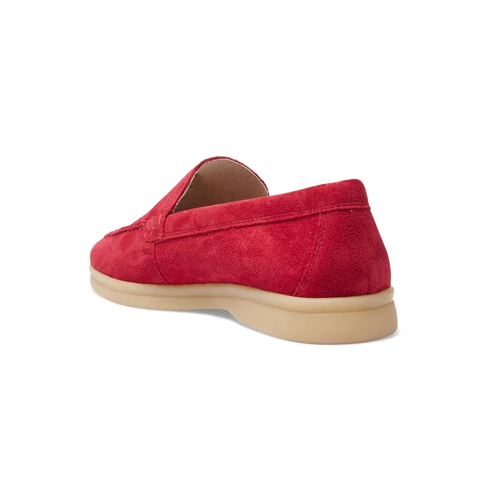 Orlando Loafer in Cherry Suede Leather