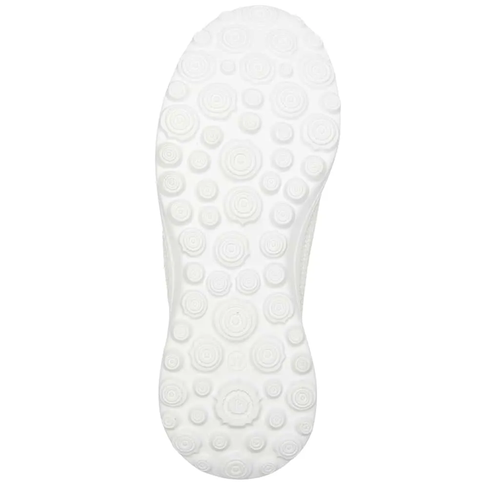 Peak Sneaker in White Stretch