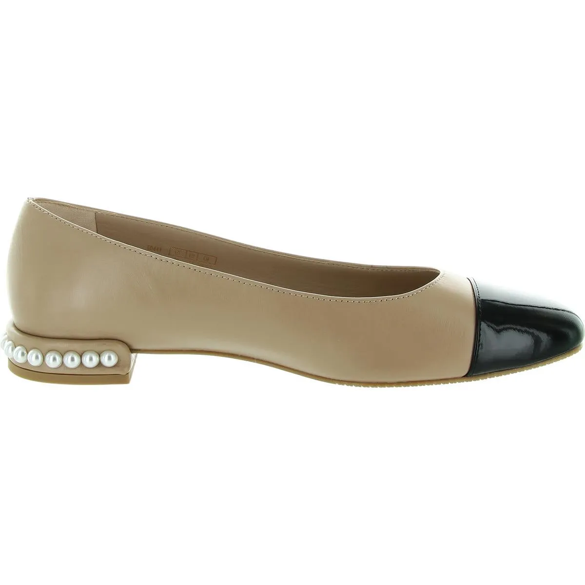 Pearl Flat Womens Embellished Man Made Ballet Flats