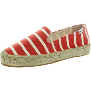Platform Smoking Slipper Womens Knit Woven Espadrilles
