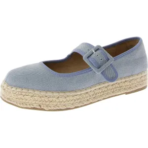 Poppyy Womens Faux Leather Trim Platform Mary Janes
