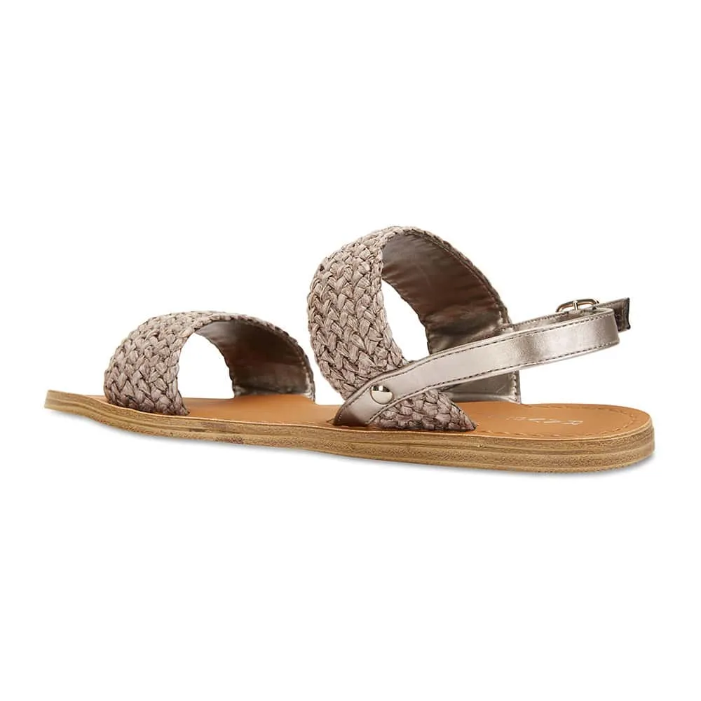 Racer Sandal in Taupe Smooth