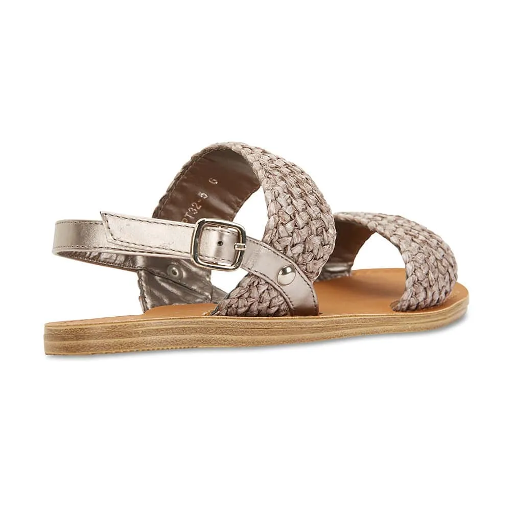 Racer Sandal in Taupe Smooth