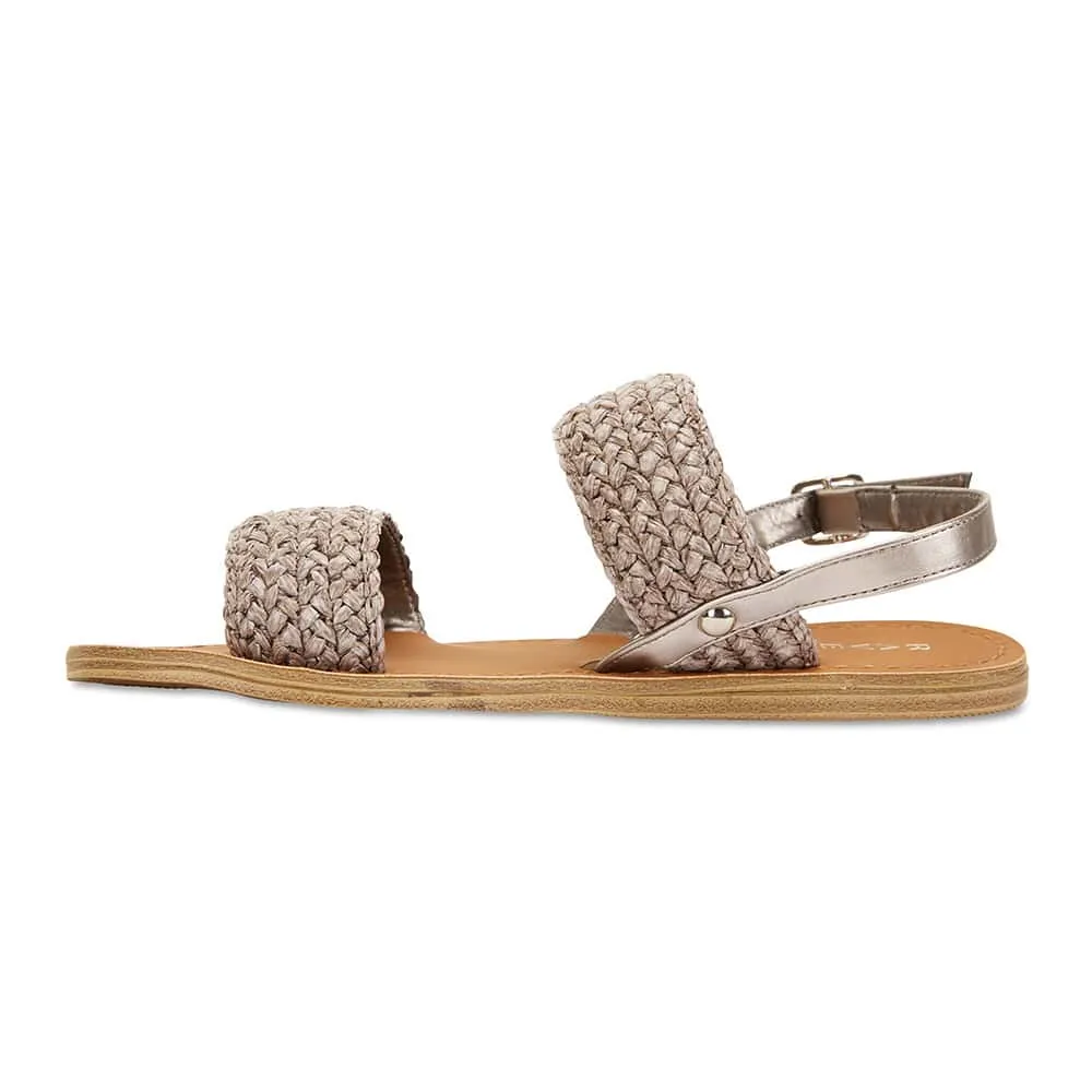 Racer Sandal in Taupe Smooth