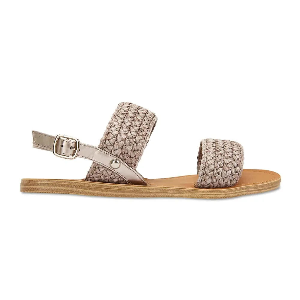 Racer Sandal in Taupe Smooth