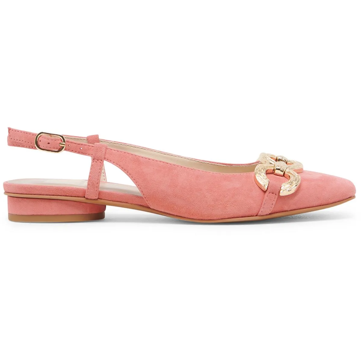 Ramano Womens Adjustable Leather Slingbacks