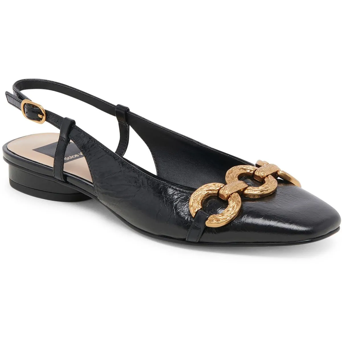 Ramano Womens Adjustable Leather Slingbacks