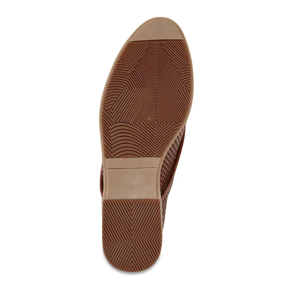 Raquel Brogue in Tan Leather