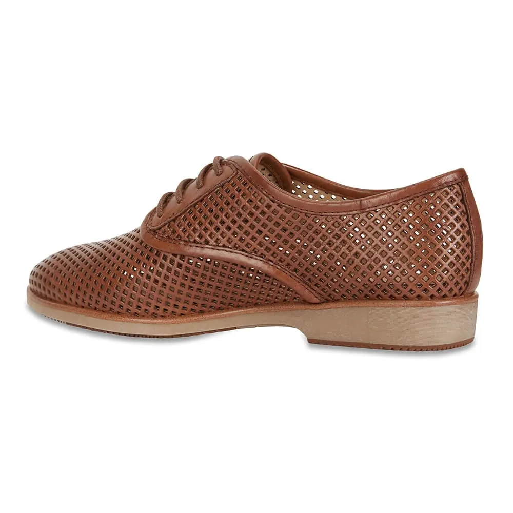 Raquel Brogue in Tan Leather