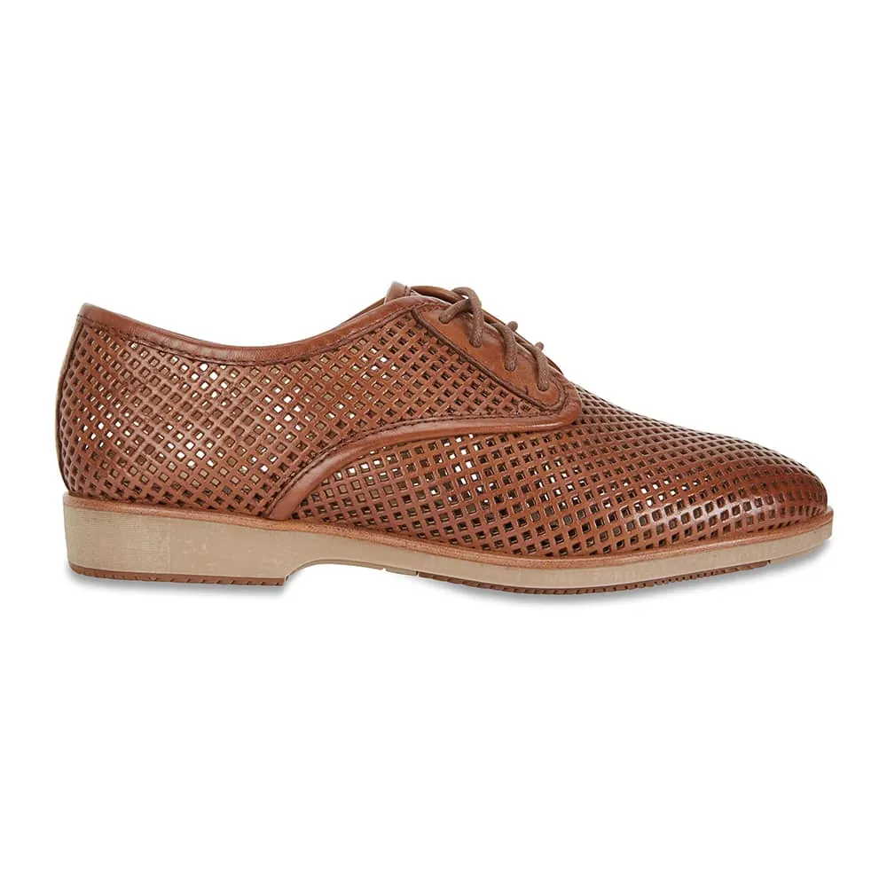 Raquel Brogue in Tan Leather