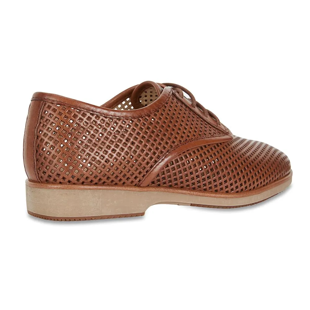 Raquel Brogue in Tan Leather