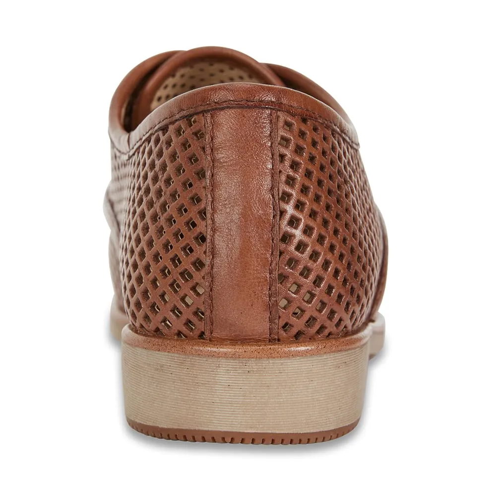 Raquel Brogue in Tan Leather