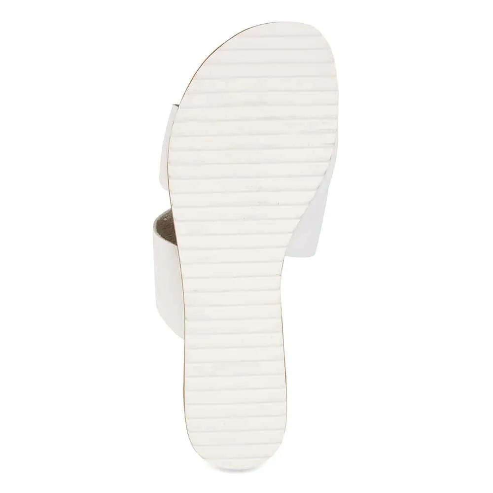 Rascal Slide in White Leather