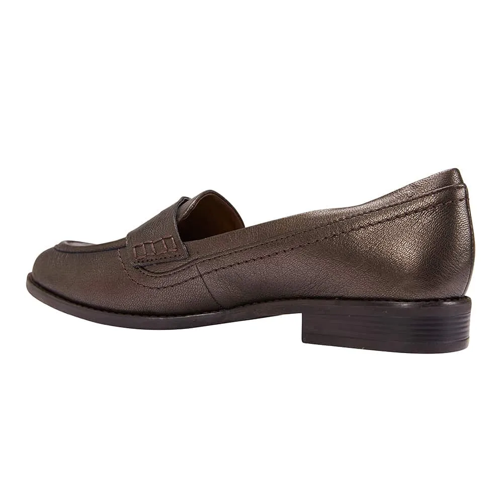 Raven Loafer in Metallic Leather