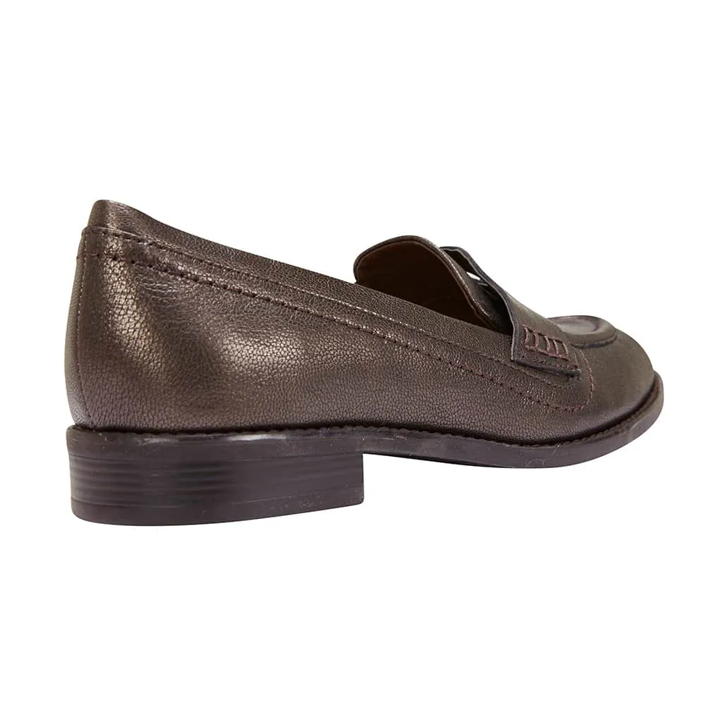 Raven Loafer in Metallic Leather