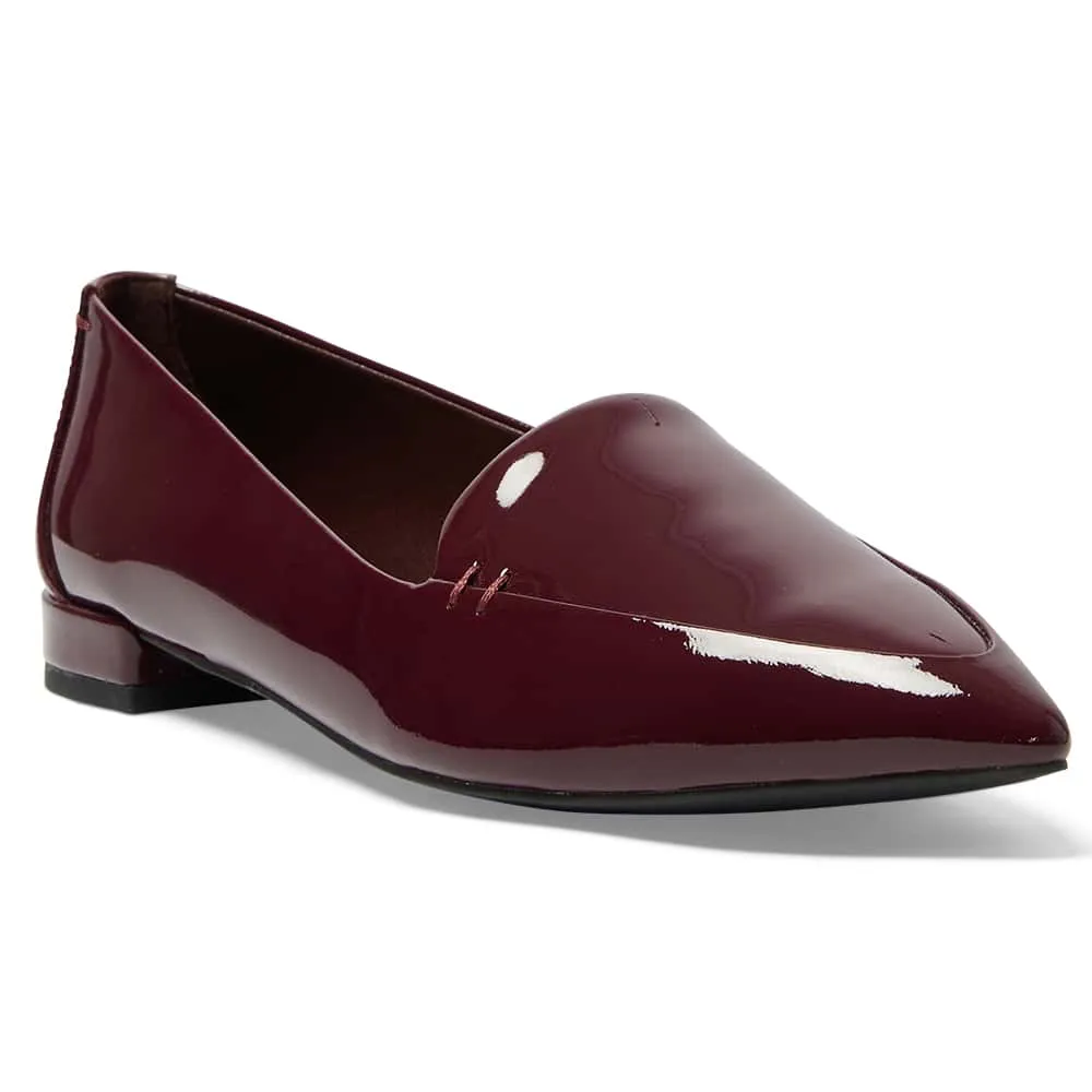 Raven Loafer in Wine Patent