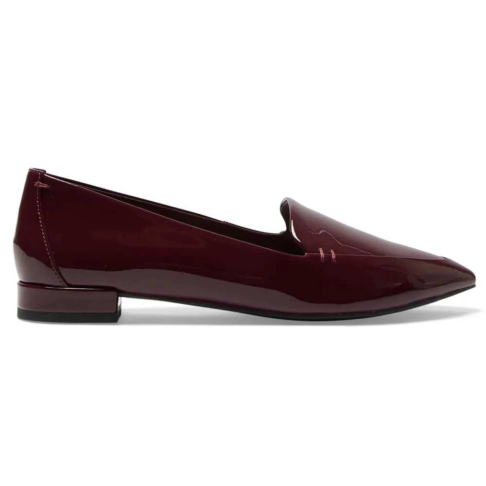 Raven Loafer in Wine Patent