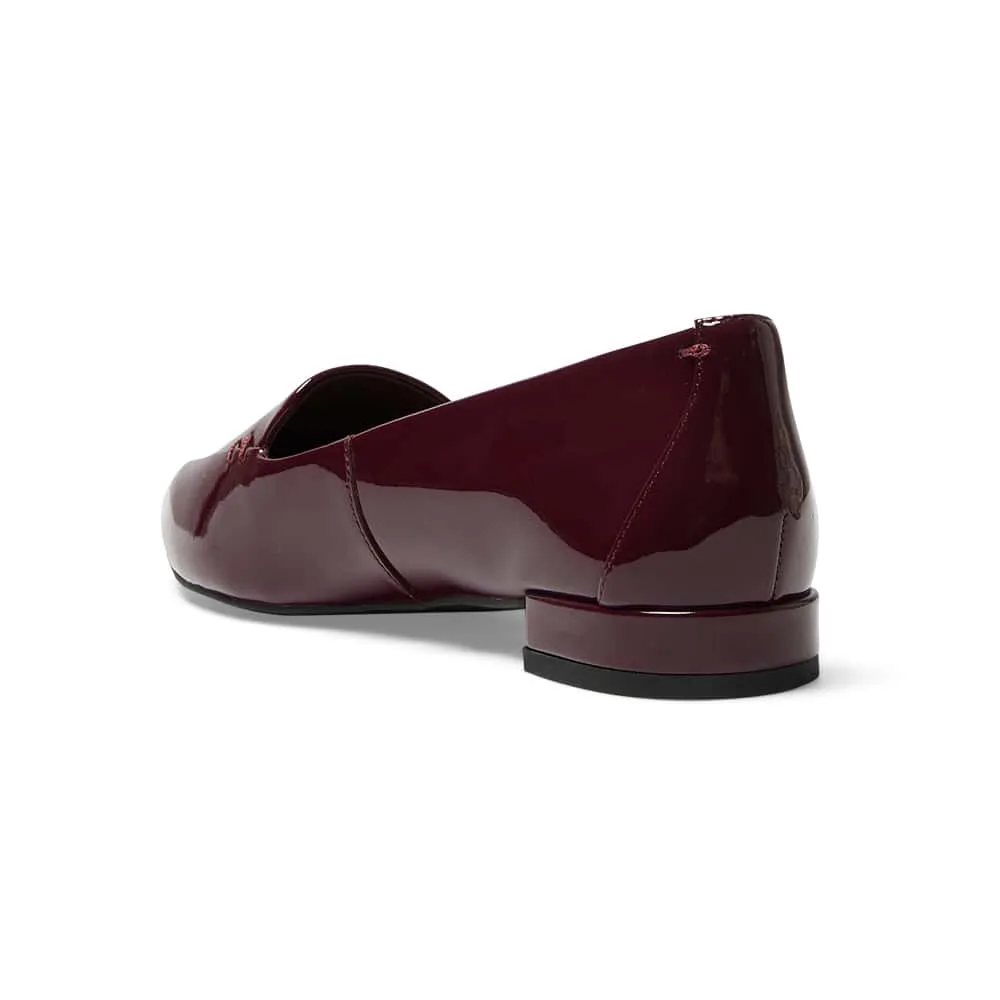 Raven Loafer in Wine Patent
