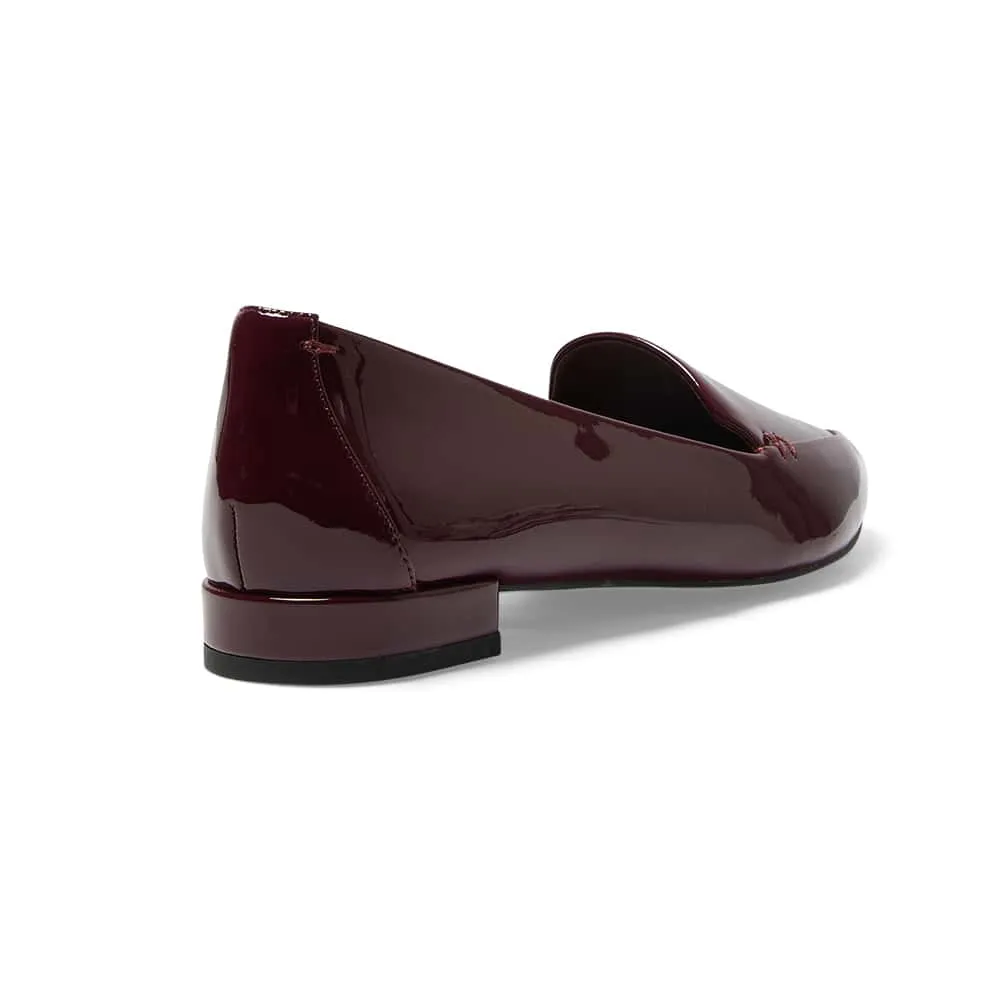 Raven Loafer in Wine Patent