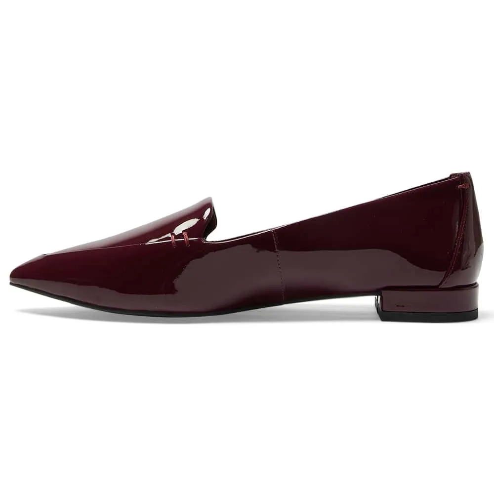 Raven Loafer in Wine Patent