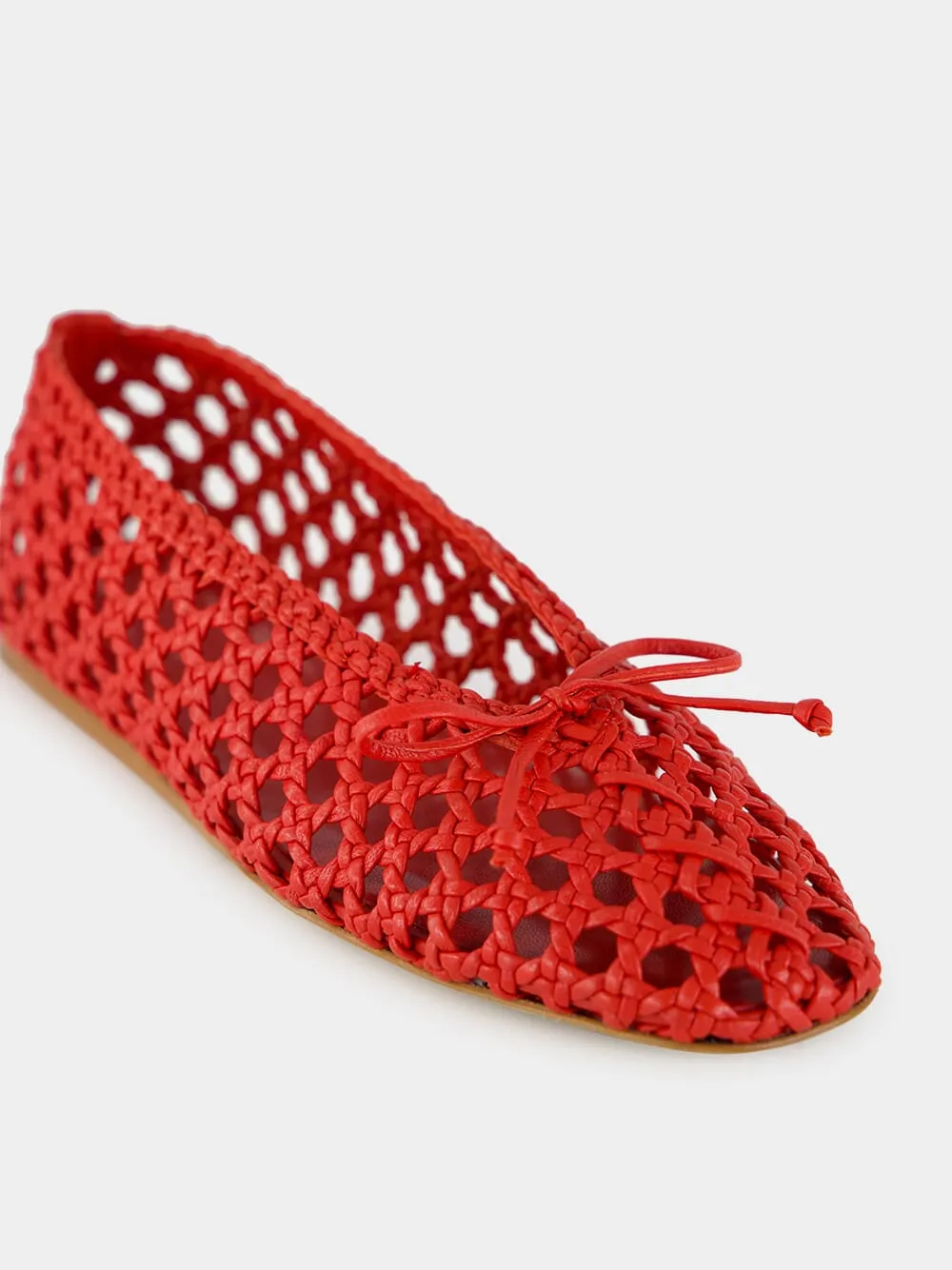 Regency Slipper in Crimson Woven Leather