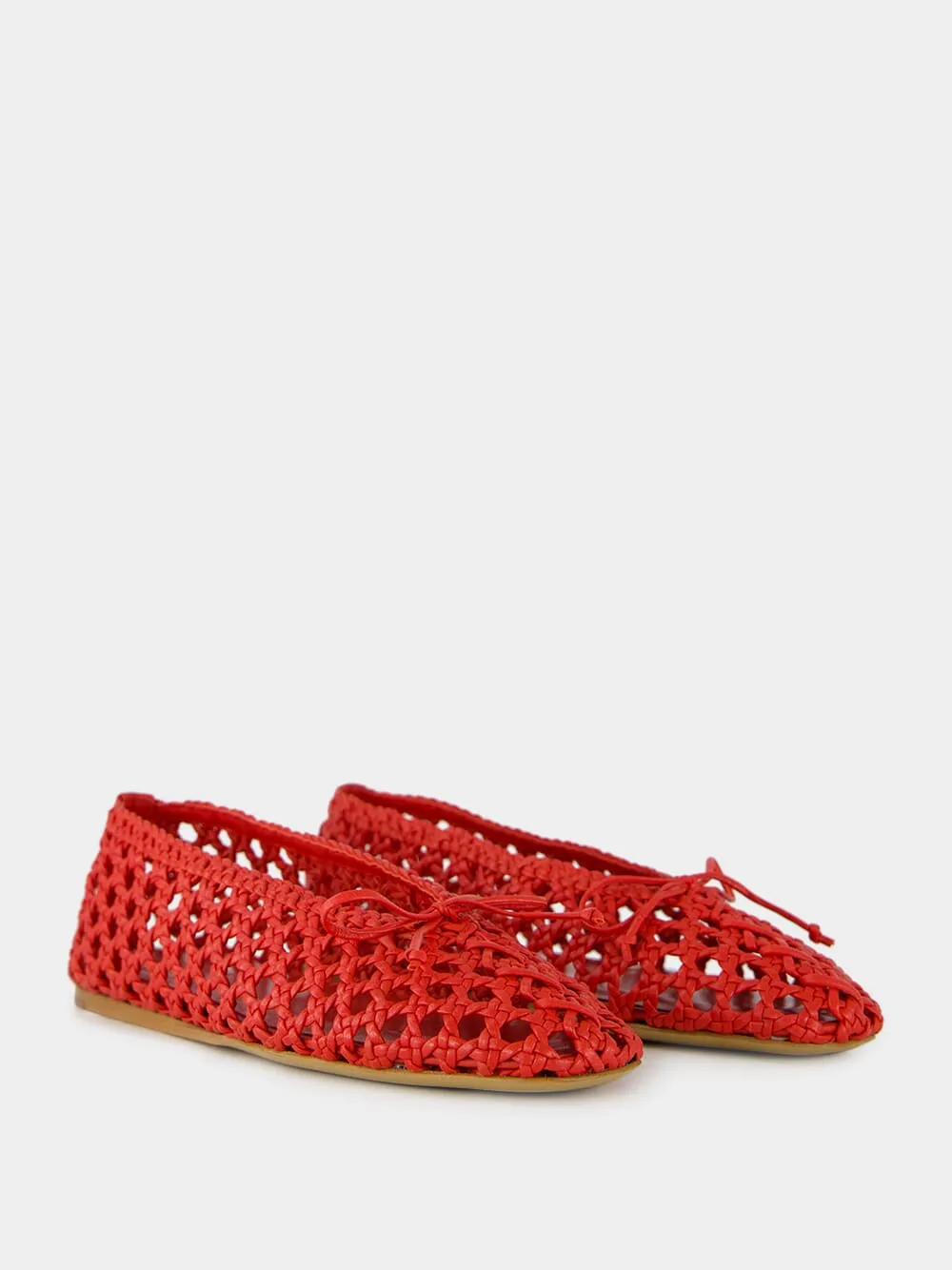 Regency Slipper in Crimson Woven Leather