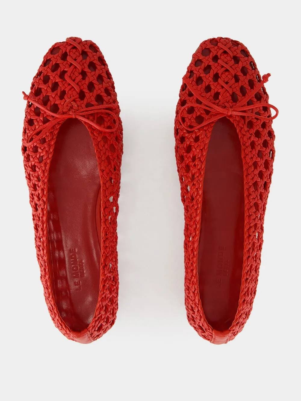 Regency Slipper in Crimson Woven Leather