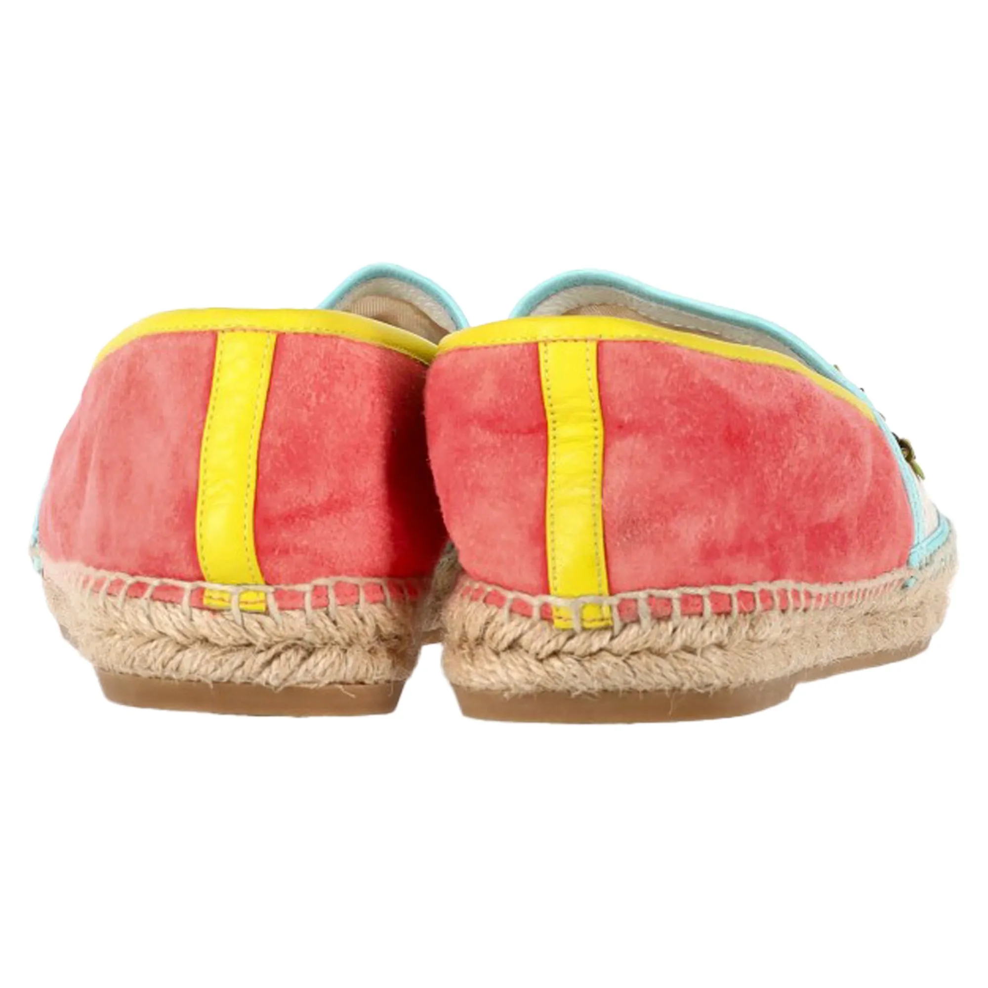 Ren Caovilla Flower-Embellished Espadrille Flats in Multicolor Polyester