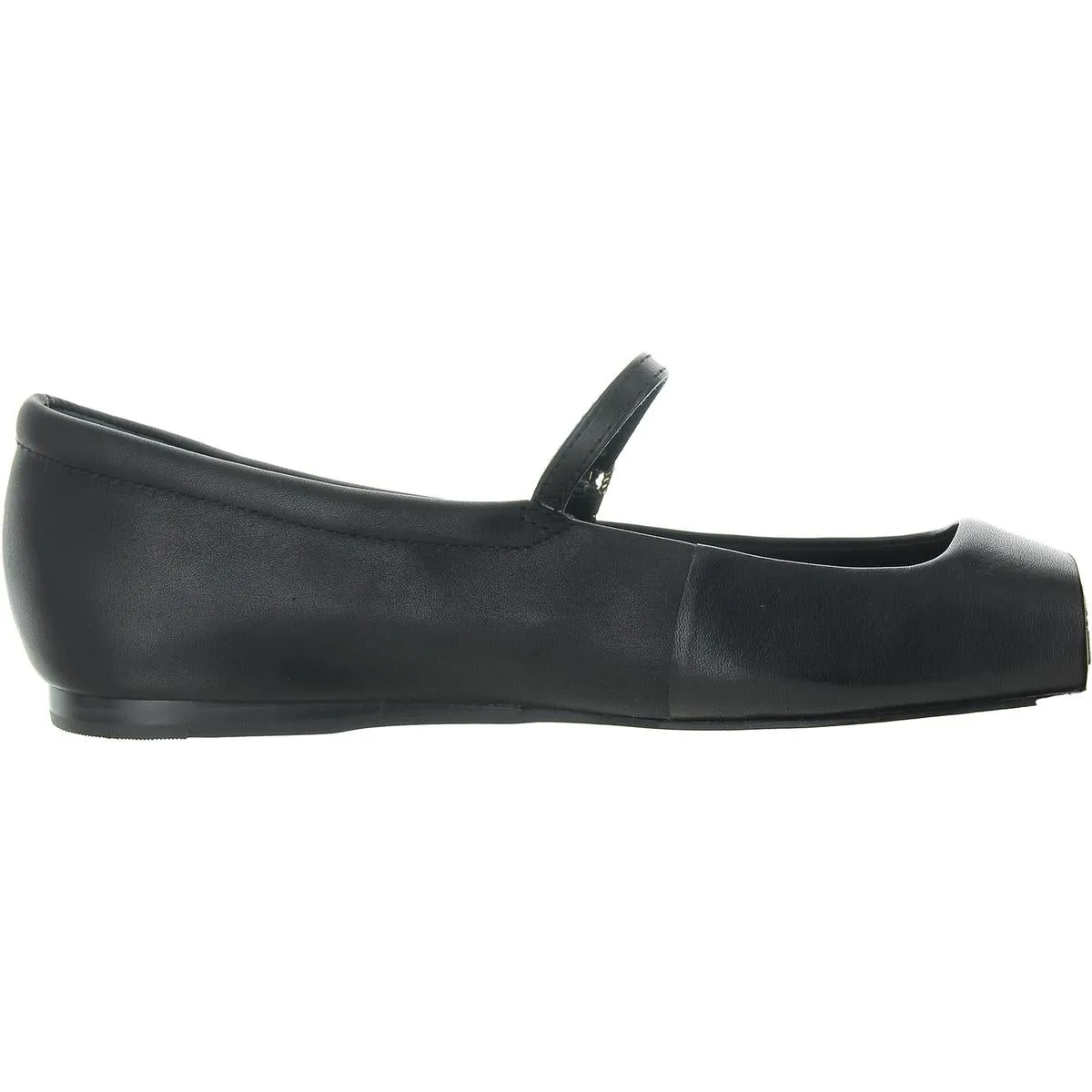 Reyes Womens Toe Cap Leather Ballet Flats