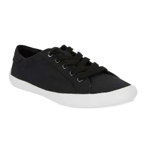 Riddle Sneaker in Black Smooth Canvas