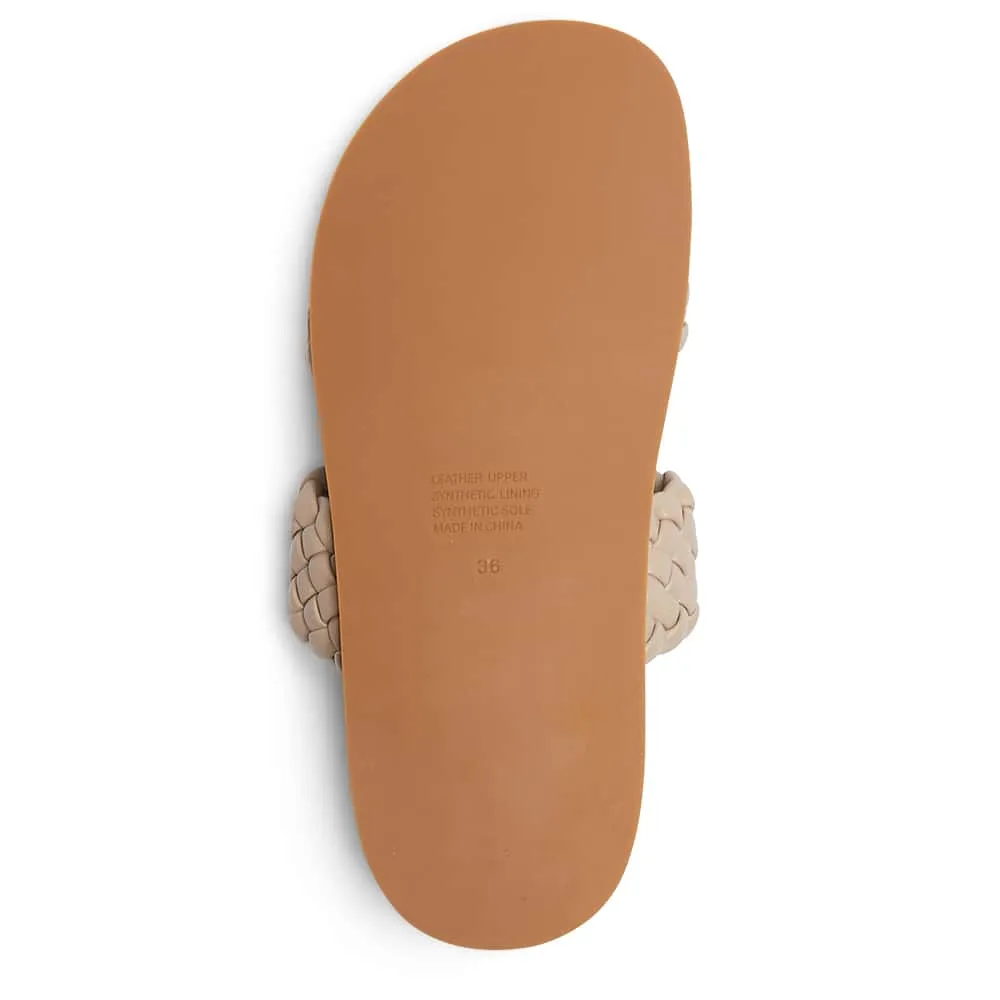 Rumour Slide in Nude Leather