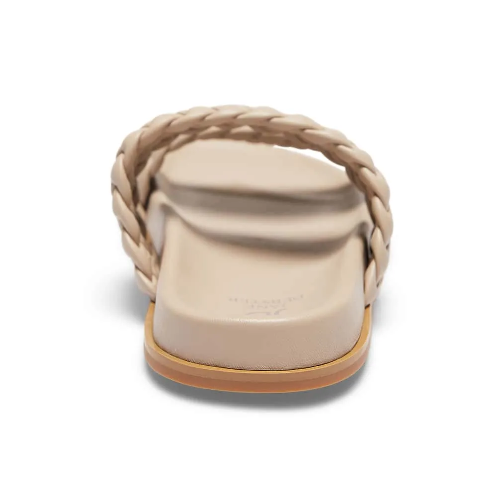 Rumour Slide in Nude Leather