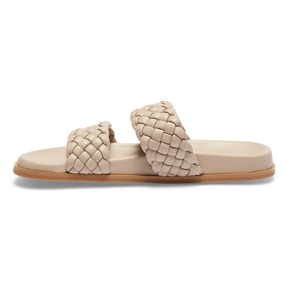 Rumour Slide in Nude Leather